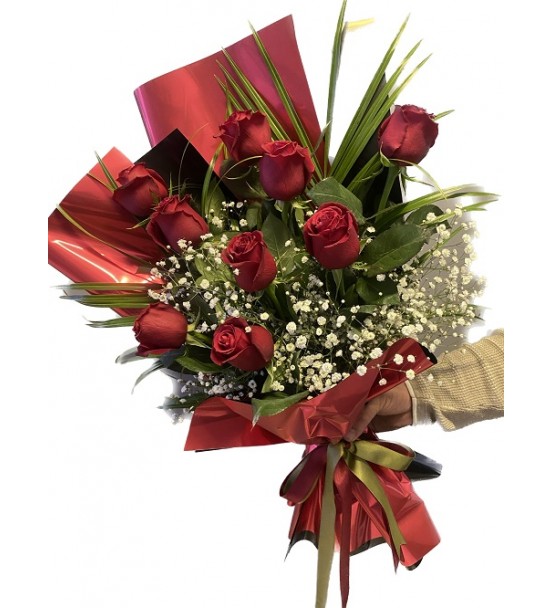 9 Adet Kırmızı Gül Buketi 9 Adet Kırmızı Gül Buketi